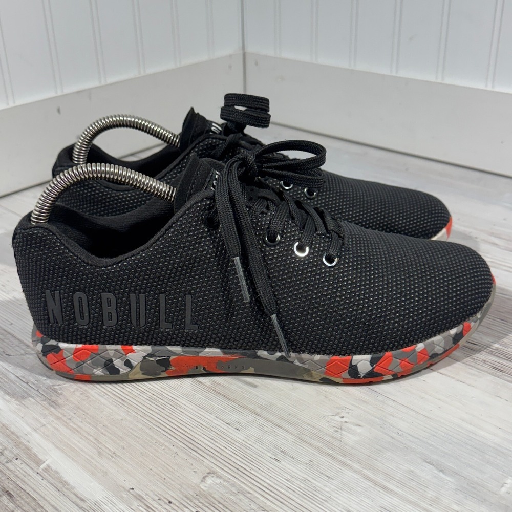 Nobull Superfabric Gun‎ Athletic Trainer Shoes Sneakers Black Red Mens Size 8.5